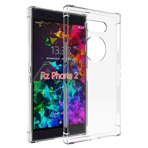 Product Cover Buluby Razer Phone 2 Case, Clear Soft TPU Cell Phone Case for Razer Phone 2 Accessories Protective Shockproof Cover