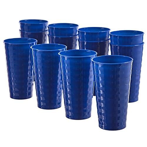 Product Cover Splash 20-ounce Unbreakable Plastic Tumblers | set of 12 Blue
