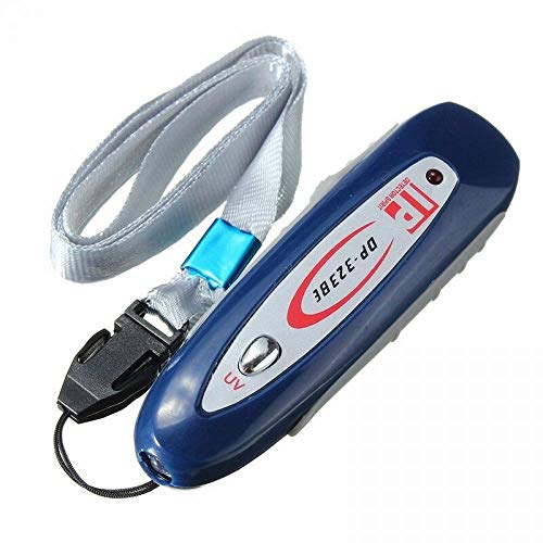 Product Cover Mini 2 in 1 UV Counterfeit Fake Bank Note Detector Banknote Money Forgery Checker Tester (Blue, OneSize)