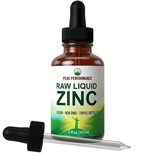 Product Cover Peak Performance Raw Liquid Zinc Supplement - Vegan, Non-GMO, Triple Distilled - 2 fl oz. (50 mL)
