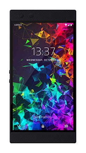 Product Cover Razer Phone 2 (New): Unlocked Gaming Smartphone - 120Hz QHD Display - Snapdragon 845 - Wireless Charging - Chroma - 8GB RAM - 64GB - Mirror Black Finish (Renewed)