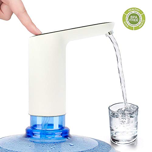 Product Cover Water Bottle Pump,Toproad USB Charging Universal Electric Water Dispenser,Upgrade Touch Button Automatic Drinking Water Jug Pump for 2-5 Gallon Bottle