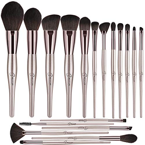 Product Cover BESTOPE 18 Pcs Makeup Brushes Belly-type Handle Series Professional Premium Synthetic Contour Blush Foundation Concealers Highlighter Eye Shadows Cosmetic Brushes
