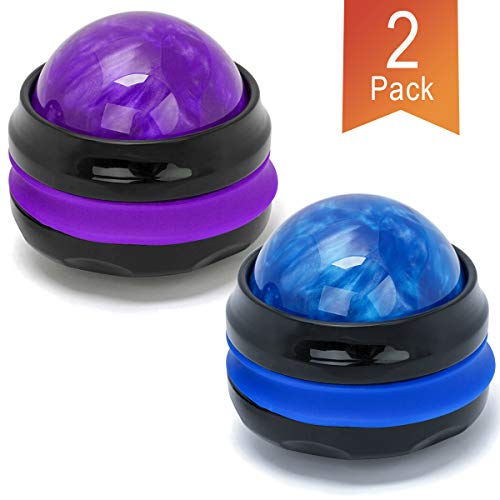 Product Cover Coolrunner Massage Ball, Manual Roller Massager, 2-Pack Handheld Self Massage Therapy and Relax Full Body Tools for Sore Muscles, Shoulders, Neck, Arms, Legs, Back, Foot, Body(Blue&Purple)