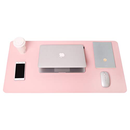 Product Cover Writing Desk Pad Protector, YSAGi Anti-Slip Thin Mousepad for Computers,Office Desk Accessories Laptop Waterproof Desk Protector for Office Decor and Home (Pink, 31.5