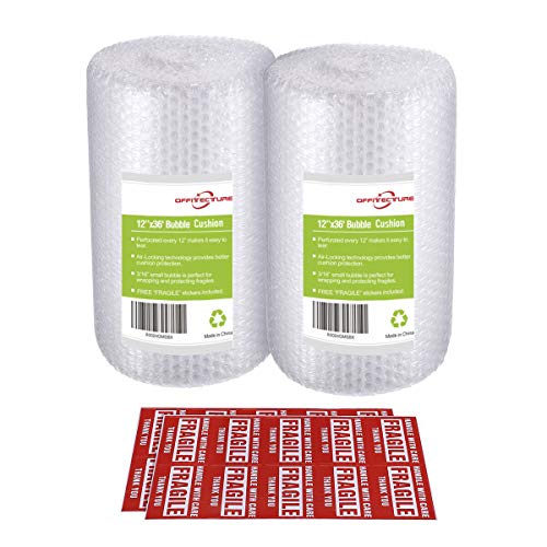 Product Cover 2-Pack Bubble Cushioning Wrap Rolls, 3/16