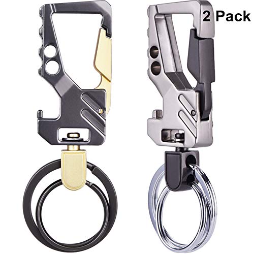 Product Cover Mtlee 2 Pack Car Key Chain Bottle Opener Keychain for Men and Women (Multicolor)