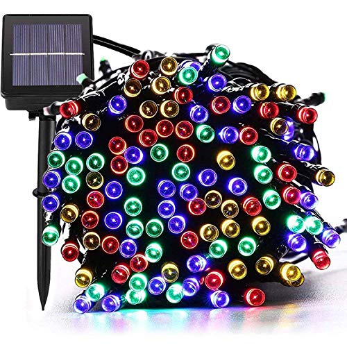 Product Cover Solar Christmas Lights,72FT 200 LED 8 Mode Solar String Lights Waterproof Starry Fairy Light for Indoor/Outdoor Commercial Decor Ambiance Garden Backyard Wedding Holiday Party(Multi-Color)