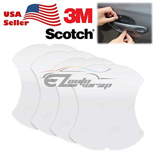 Product Cover EZAUTOWRAP 4PCs 3M Scotchguard Clear Door Cup Handle Paint Scratch Protection Guard Film Bra Vinyl Style 2