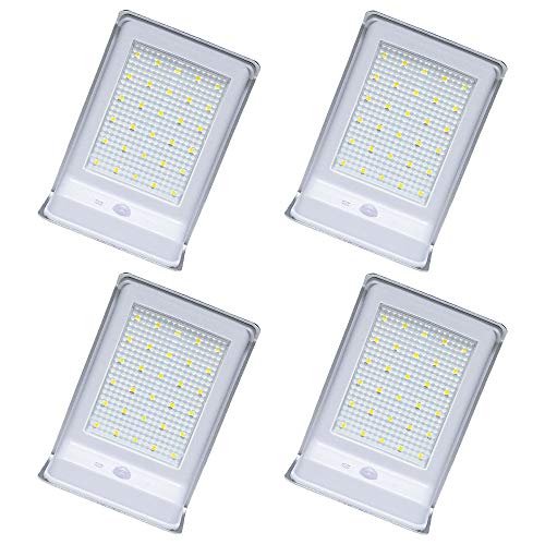 Product Cover Solar Powered Wall Lights Outdoor, 30LED 4 Pack Solar Motion Sensor Lights Wireless Security Waterproof Automatic Lighting for Patio Back Yard Garden Driveway.