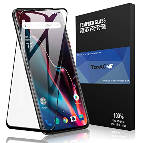 Product Cover TopACE for OnePlus 7 Pro Screen Protector, OnePlus 7 Pro Tempered Glass 9H Hardness [Case Friendly][Anti-Scratch][Bubble Free] Lifetime Replacement Warranty (Black)