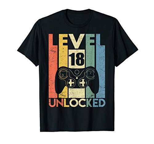 Product Cover Level 18 Unlocked Tshirt 18th Video Gamer Birthday Boy Gifts T-Shirt