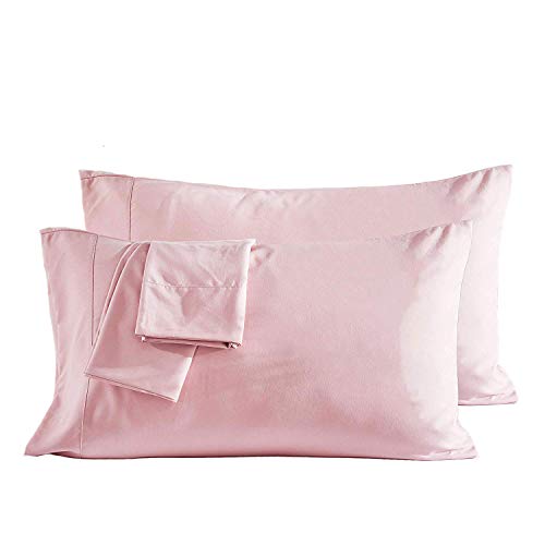 Product Cover Dreaming Wapiti Pillow Cases, 100% Washed Microfiber Pillowcases Queen for Hair and Skin -2 Pack with Envelope Closure (Pink Mocha),