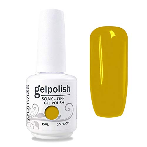 Product Cover Moibase Gel Goldenrod Nail Polish Soak Off UV LED Gel Lacquer Nail Art Manicure Varnish 15ml Mustard Yellow A1018