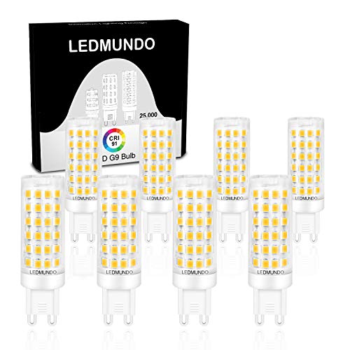 Product Cover High CRI G9 LED Light Bulbs - 8 Pack, Flicker-Free Fully Dimmable 5.5W Bulb (60W Halogen Equivalent), 580LM, Daylight White 5000K, ETL Listed, G9 Bulbs for Home Lighting, Omnidirectional Lighting