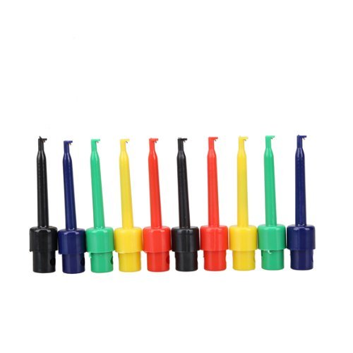Product Cover 5 Pairs Multimeter Part Colorful Hook Clip Grabber Test Probe for Electronic Testing