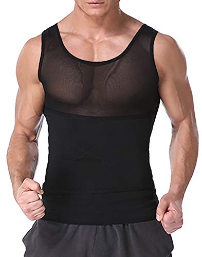 Product Cover DoLoveY Men Body Shaper Vest Tummy Control Tank Top Compression Waist Slimming Shirts