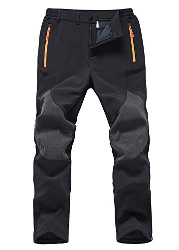 Product Cover Gash Hao Mens Snow Ski Waterproof Softshell Snowboard Pants Outdoor Hiking Fleece Lined Zipper Bottom Leg