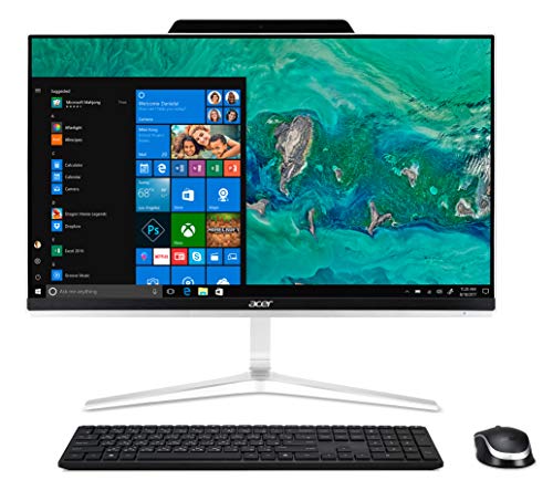 Product Cover Acer Aspire Z24-890-UA91 AIO Desktop, 23.8 inches Full HD, 9th Gen Intel Core i5-9400T, 12GB DDR4, 512GB SSD, 802.11ac Wifi, USB 3.1 Type C, Wireless Keyboard and Mouse, Windows 10 Home, Silver
