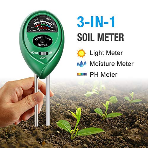 Product Cover Atree Soil pH Meter, 3-in-1 Soil Tester Kits with Moisture,Light and PH Test for Garden, Farm, Lawn, Indoor & Outdoor (No Battery Needed)