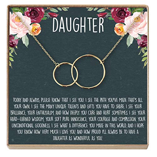 Product Cover Daughter Necklace - Heartfelt Card & Jewelry Gift for Birthday, Holiday & More