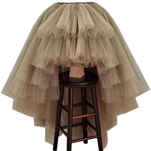 Product Cover WDPL Women's Puffy Wedding High Low Layered Tulle Asymmetrical Night Out Skirt