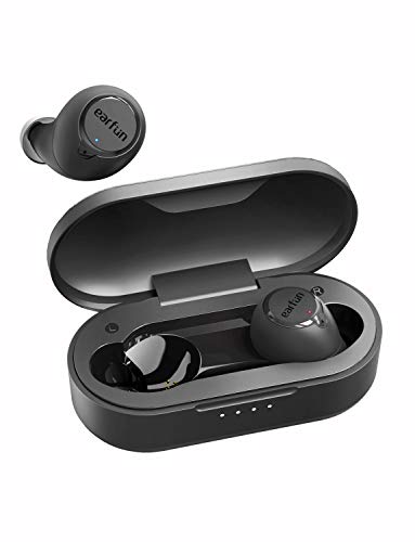 Product Cover Wireless Earbuds, EarFun Free Bluetooth 5.0 Earbuds with Qi Wireless Charging Case, USB-C Quick Charge, IPX7 Waterproof in-Ear Earphones, Deep Bass Wireless Headphones, 30H Playtime, Built-in Mic