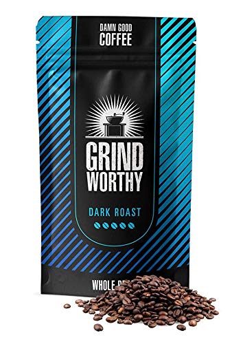Product Cover Grind Worthy Roasted Coffee Beans - Highest Quality Taste - Best Coffee, (Dark 16 oz / 1 pound)