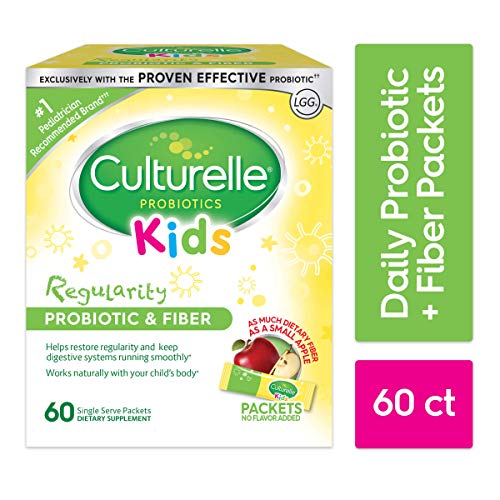 Product Cover Culturelle Kids Regularity Probiotic & Fiber Dietary Supplement | Helps Restore Regularity & Keeps Kids' Digestive Systems Running Smoothly* | Works Naturally with Child'S Body* | 60 Single Packets