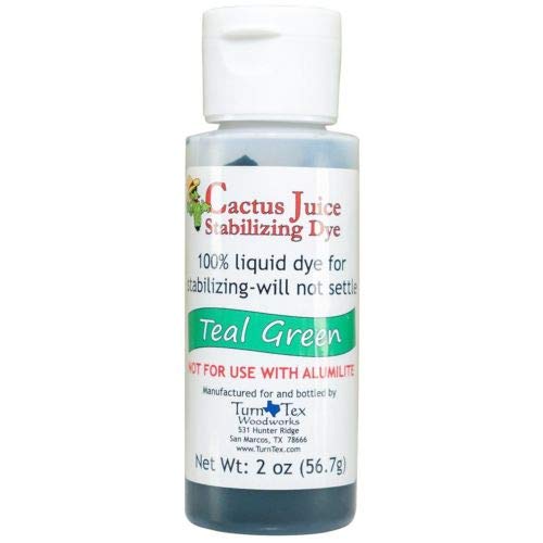 Product Cover Teal Green Cactus Juice Stabilizing Dye 2 oz net Weight by TurnTex Woodworks