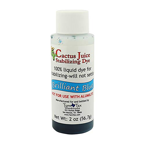 Product Cover Brilliant Blue Cactus Juice Stabilizing Dye 2 oz net Weight by TurnTex Woodworks