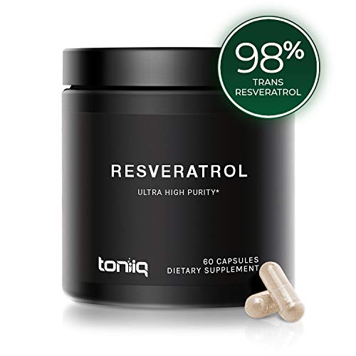 Product Cover Ultra High Purity Resveratrol Capsules - 98% Trans-Resveratrol - Support for Anti Aging - 60 Caps Reservatrol Supplement