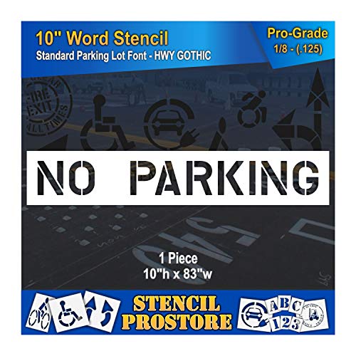 Product Cover Pavement Marking Stencils - 10 inch NO Parking Stencil - 10