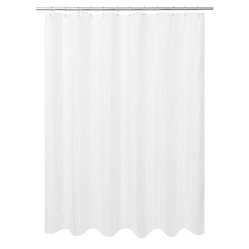Product Cover N&Y HOME Ultimate Waterproof Fabric Shower Curtain or Liner, Machine Washable, Breathable TPU Fabric Bath Tub Shower Liner, White, 72x72 inch