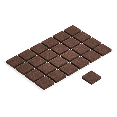 Product Cover AmazonBasics 1'' square Felt Furniture Pads, Brown, 144-piece