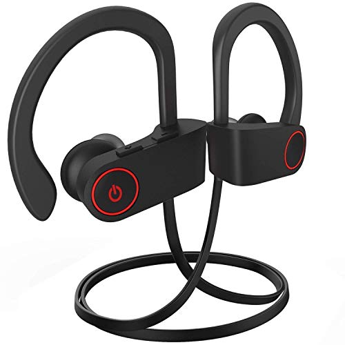 Product Cover Bluetooth Headphones, Bluetooth Earbuds Best Wireless Sports Earphones w/Mic IPX7 Waterproof Stereo Sweatproof Earbuds for Gym Running Workout 8 Hour Battery Noise Cancelling Headsets GAN10001