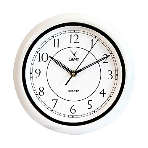 Product Cover CAMY Wall Clock, 10 Inch Super Silent Non Ticking - Quartz Battery Operated Round Easy to Read Home/Office/School Clock (Black)