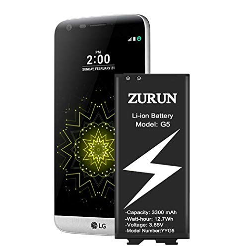 Product Cover LG G5 Battery ZURUN 3300mAh Replacement Battery Li-ion for LG G5 BL-42D1F US992 VS987 LS992 H820 H830 H845 Dual H850 H858 Spare Battery [2 Year Warranty]