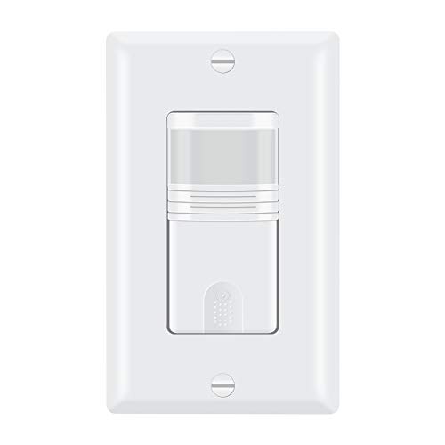 Product Cover ECOELER Vacancy & Occupancy in Wall Sensor Switch, White Motion Sensor Switch Single Pole for Indoor