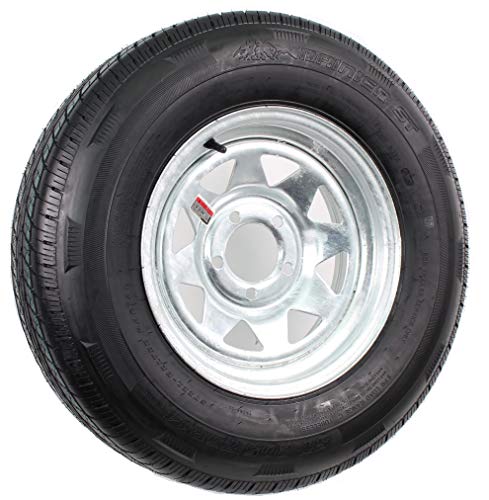 Product Cover 2-Pack Radial Trailer Tire On Rim ST205/75R14 Load D (5 on 4.5) Galvanized Spoke