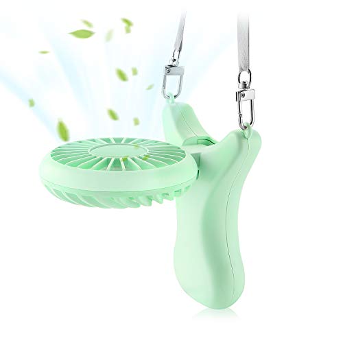 Product Cover OUTXE Necklace Fan 90° Rotating Free Adjustment, Mini Portable USB Personal Fan 3 Setting, Cooling Folding Electric Fan Rechargeable Battery, Handheld Fan for Outdoor Event, Travel