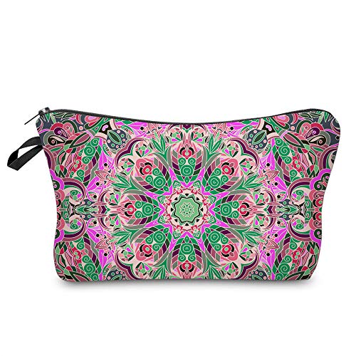 Product Cover Cosmetic Bag for Women,Loomiloo Adorable Roomy Makeup Bags Travel Waterproof Toiletry Bag Accessories Organizer Liama Gifts (Mandala 51467)
