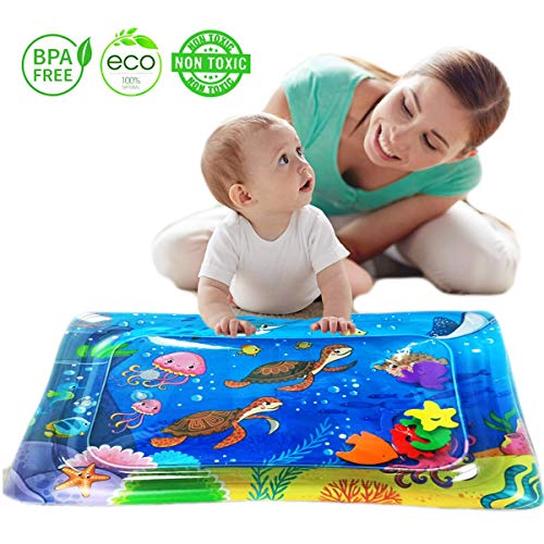Product Cover QUN FENG Inflatable Tummy Time Premium Water Mat for Infants and Toddlers Perfect Fun Time Play Activity Center Baby's Stimulation Growth