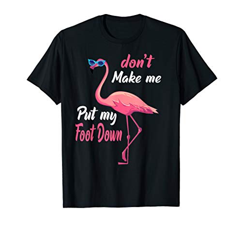 Product Cover Pink Flamingo Don't Make Me Put My Foot Down Women men Gifts T-Shirt