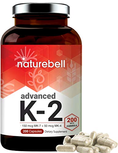 Product Cover Advanced Vitamin K2 Supplement with MK-7 and MK-4, 200 mcg, 200 Capsules, Best Joint Health and Heart Health Supplement, Non-GMO and Made in USA