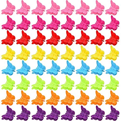 Product Cover 100 Packs Assorted Color Butterfly Hair Clips, Bantoye Girls Beautiful Mini Butterfly Hair Clips Hair Accessories for Women and Girls, Random Color