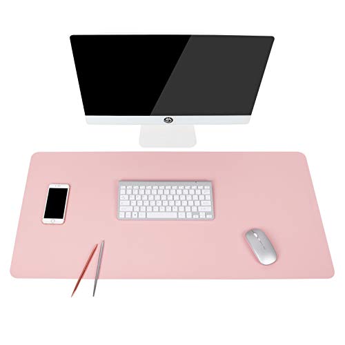 Product Cover Writing Desk Pad Protector, YSAGi Anti-Slip Thin Mousepad for Computers,Office Desk Accessories Laptop Waterproof Desk Protector for Office Decor and Home (Pink, 35.4