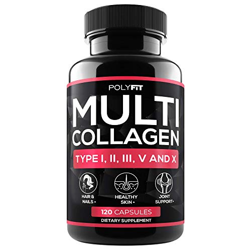 Product Cover Multi Collagen Protein Capsules - 120 Collagen Pills - Type I, II, III, V, X Hydrolyzed Collagen Peptides for Women & Men
