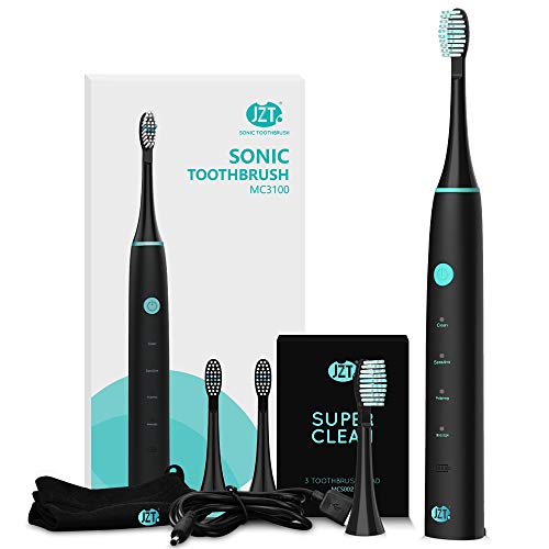Product Cover Sonic Electric Toothbrush 1.5H Quick Rechargeable Toothbrush Deep Clean Powered Toothbrush with 2 Pedex Brush Heads & 4 Modes (2-Min Smart Timer, IPX7 Waterproof, Memory Function) - MC3100