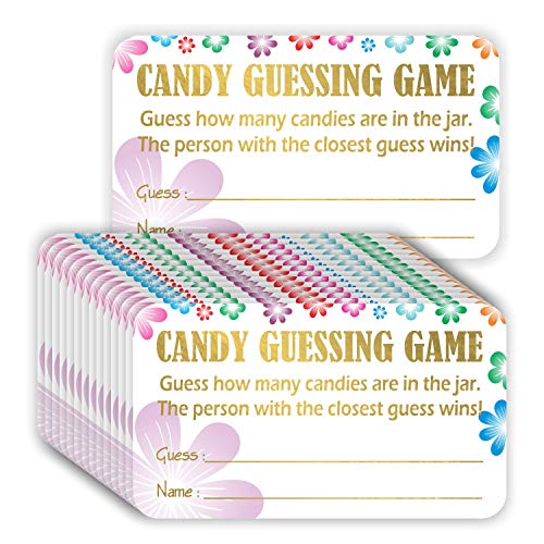 Product Cover Candy Guessing Game Cards (Pack of 100) Gold Foil Stamping 3.5